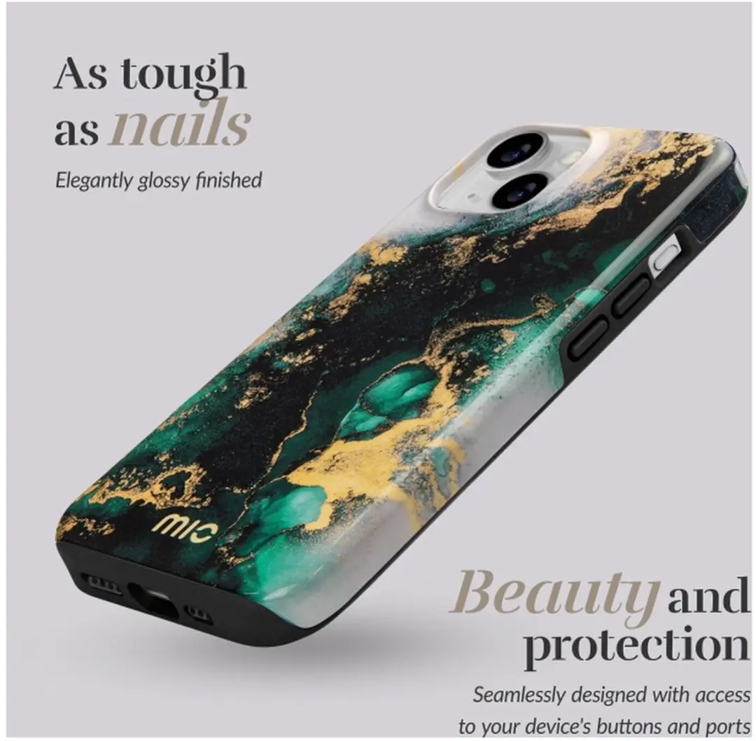 Mio iPhone 17 Pro Max Hoesje Green Marble - MagSafe