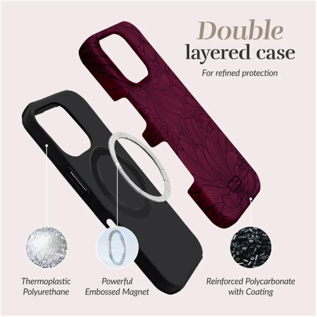 Mio iPhone 17 Pro Hoesje MIOBBIPH17 - MagSafe - Rood