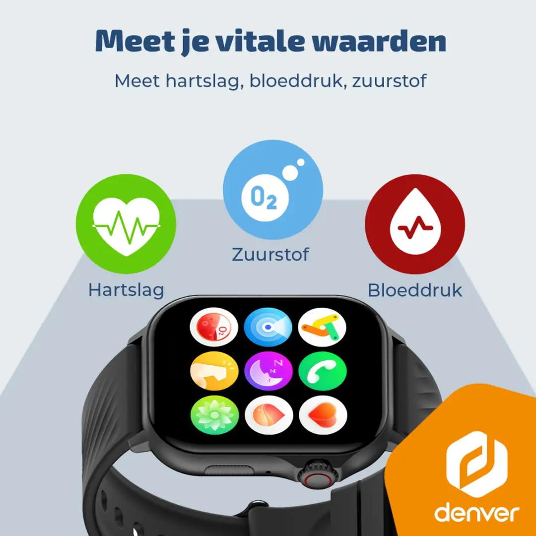Denver SWG-159 Smartwatch - Zwart - afbeelding 6 van 6