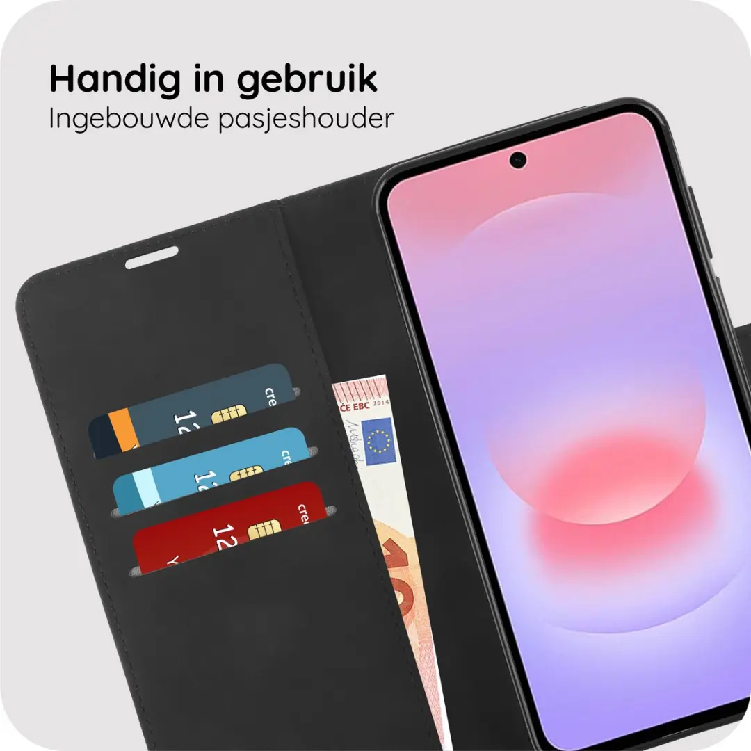 Just in Case Samsung Galaxy A27 Hoesje MSA2869PS1M - Pasjeshouder 3 Stuks - Zwart - afbeelding 6 van 6