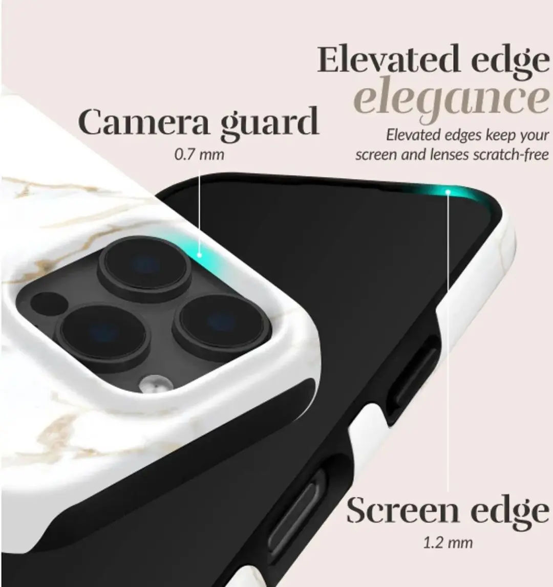 Mio by Mobilize iPhone 15/14/13 Hoesje - Hard Shell - White Marble