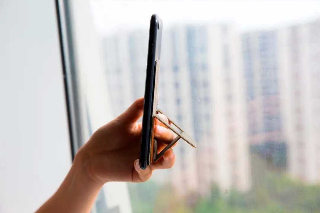 Allocacoc DesignNest FoldStand Telefoonstandaard - Leer Bruin