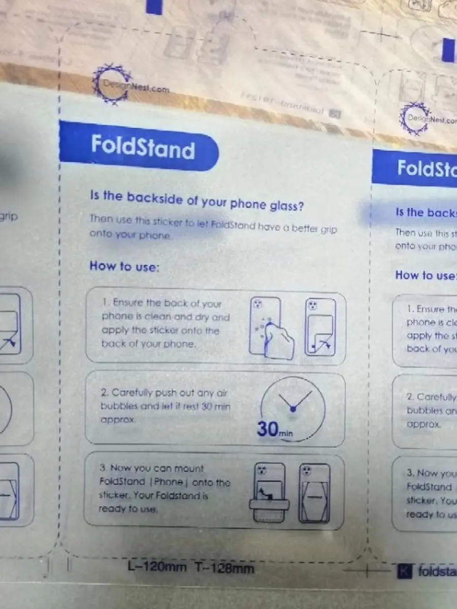 Allocacoc DesignNest FoldStand Telefoonstandaard - Leer Bruin