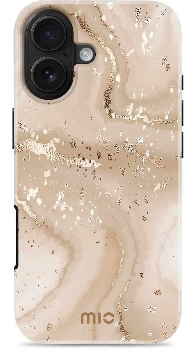 Mio iPhone 17 Hoesje Gold Marble