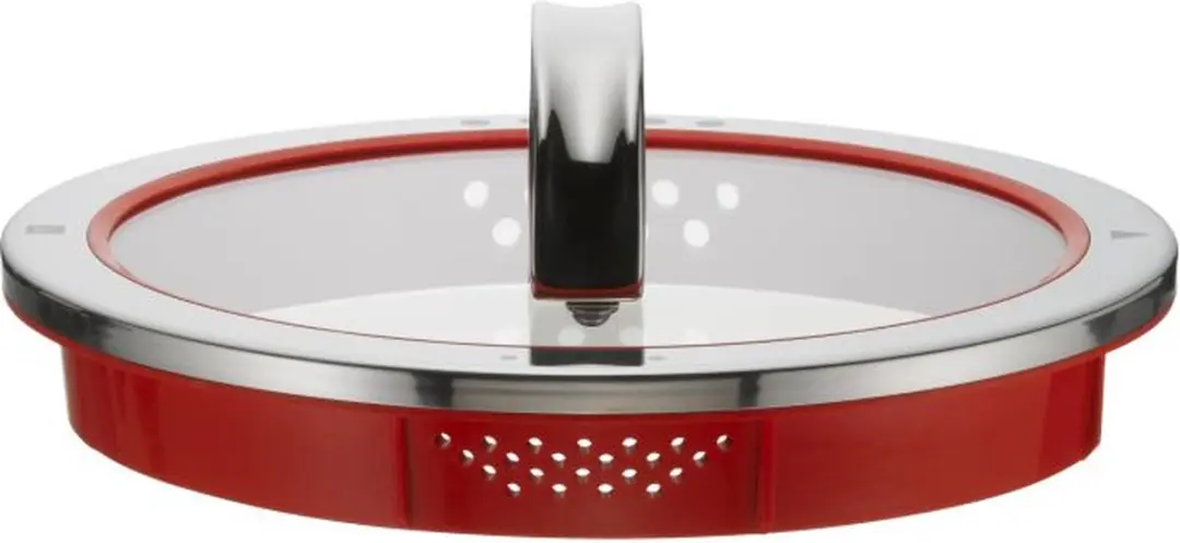 WMF Function 4 Glasdeksel 20cm - Rood/Roestvrijstaal - afbeelding 3 van 3