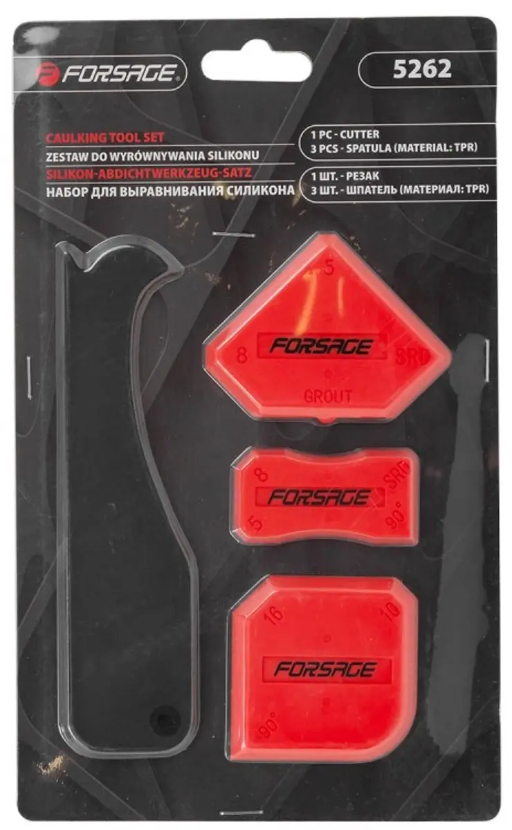Forsage Spatels Set Siliconeverwijderaar - 4 Stuks - Rood/Zwart