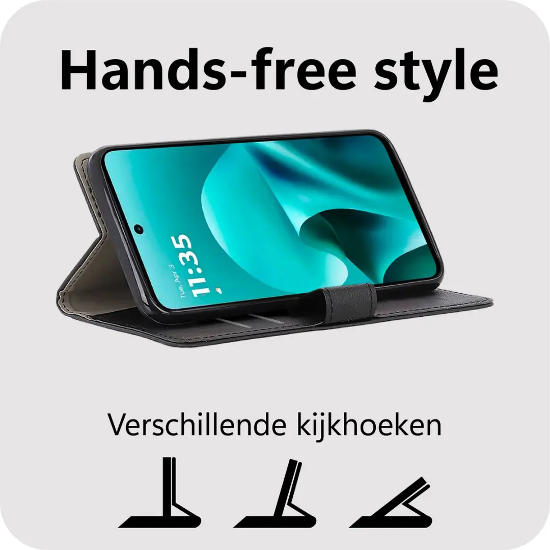 Just in Case Moto G37/G47 Bookcase Classic Hoesje - Zwart - 2 Pasjes