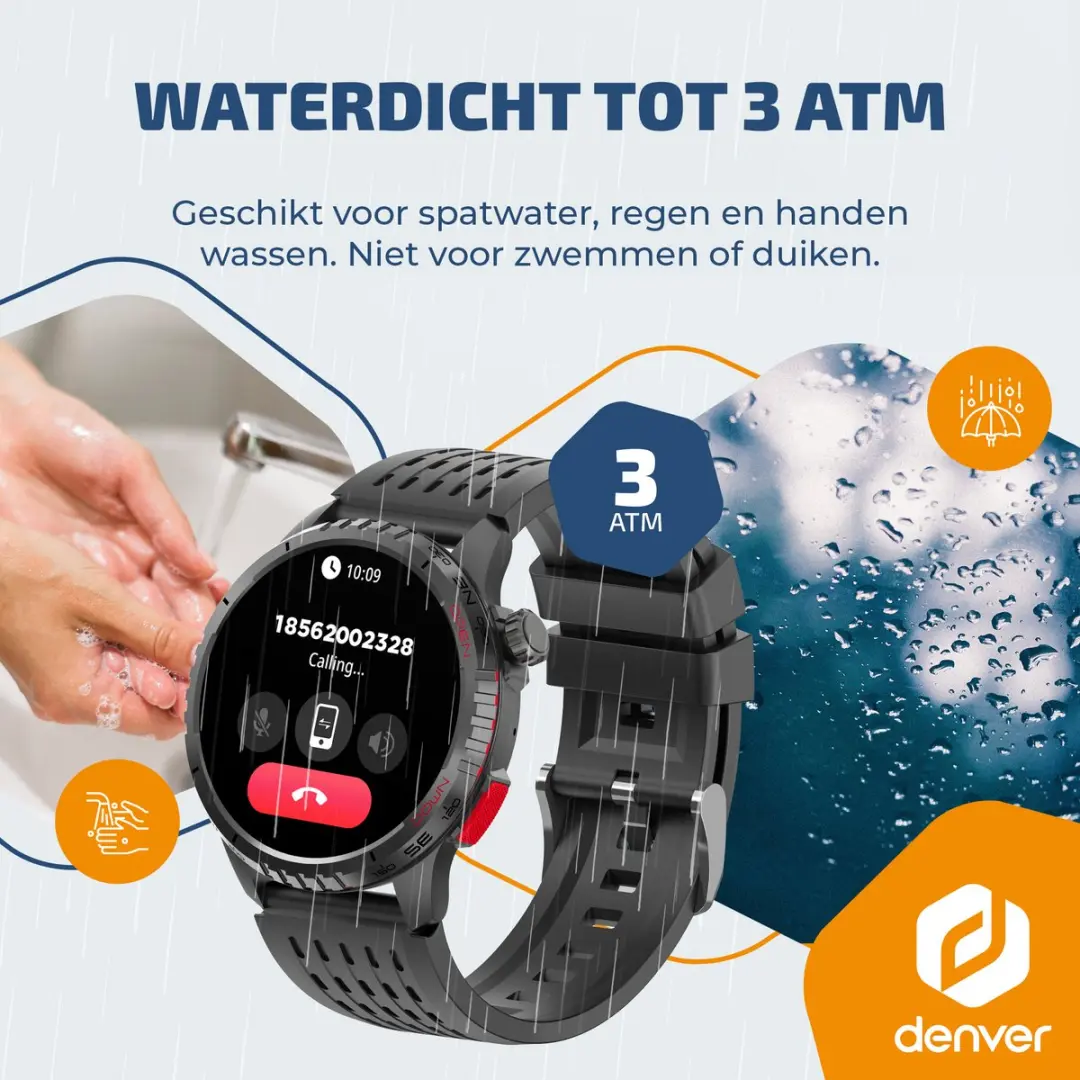 Denver SWG-345 Smartwatch - Zwart - afbeelding 6 van 6
