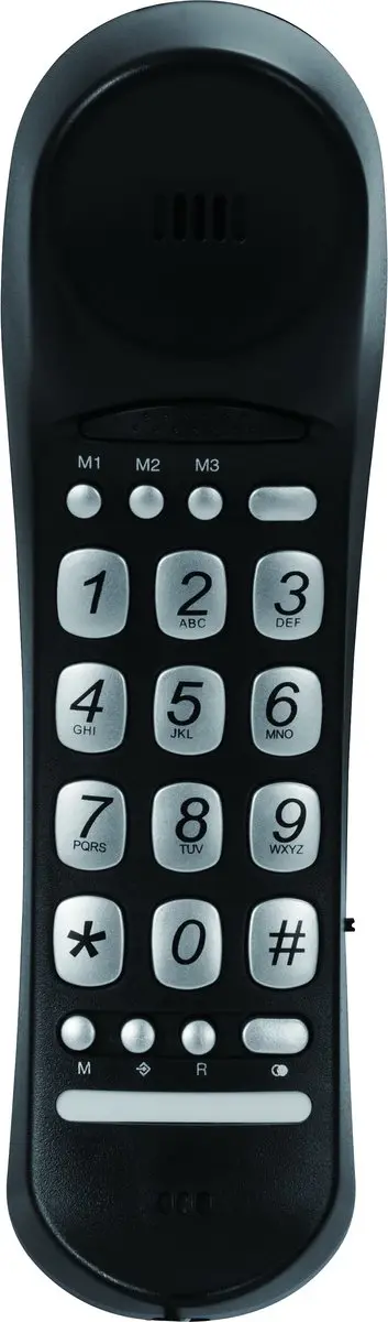 Alecto CW10 Bedrade Huistelefoon - Zwart