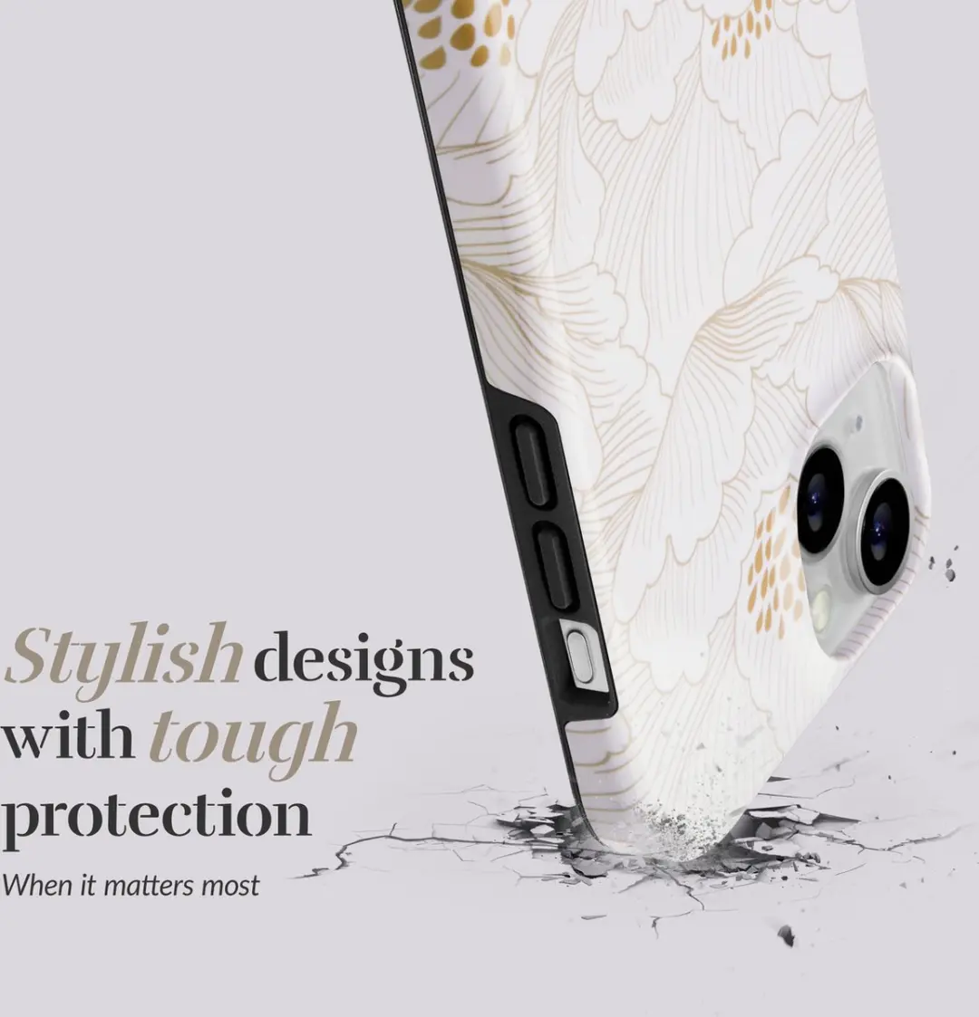 Mio MagSafe iPhone 15 Pro Hoesje - Wit/Goud