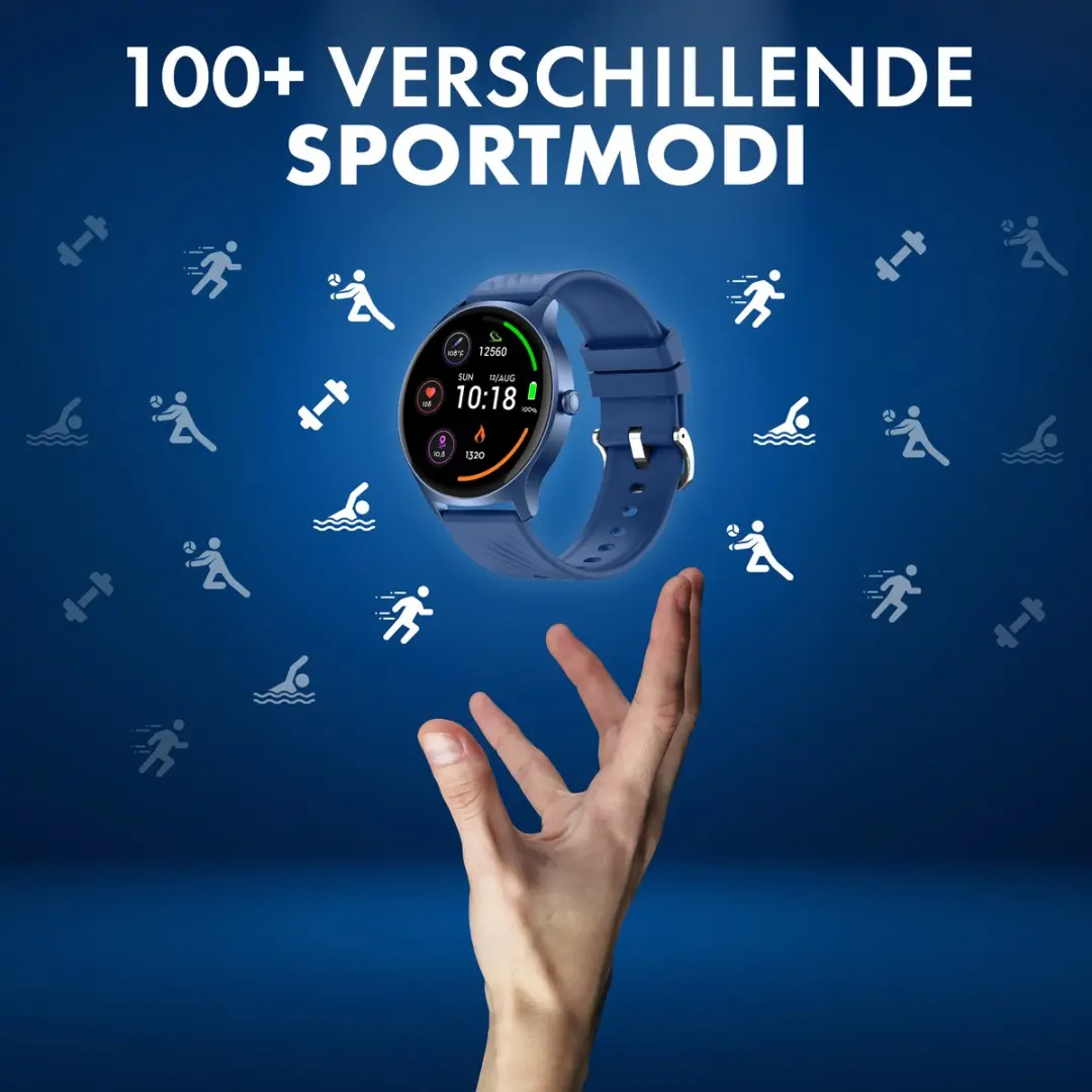 Denver SWC387 Smartwatch - 44mm - Amoled - Blauw