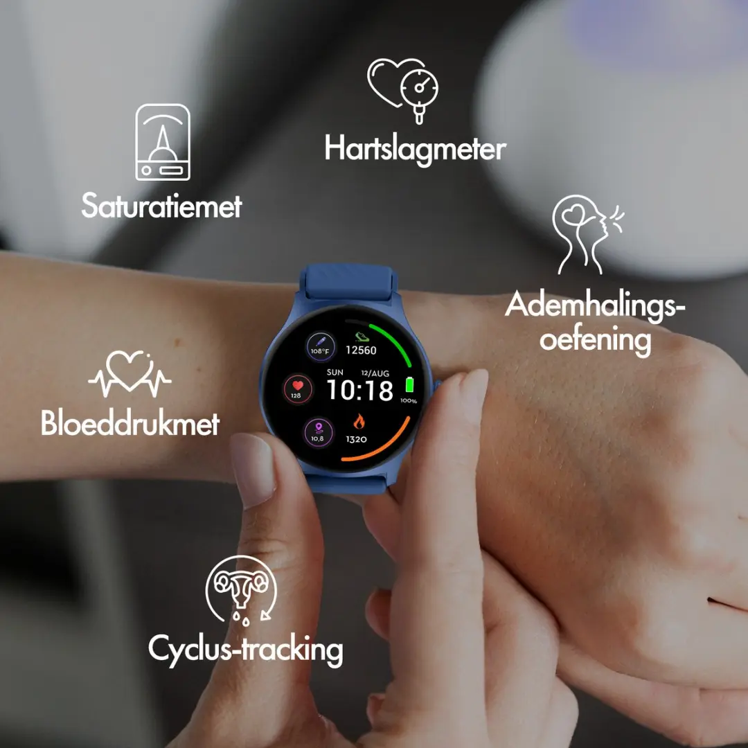 Denver SWC387 Smartwatch - 44mm - Amoled - Blauw