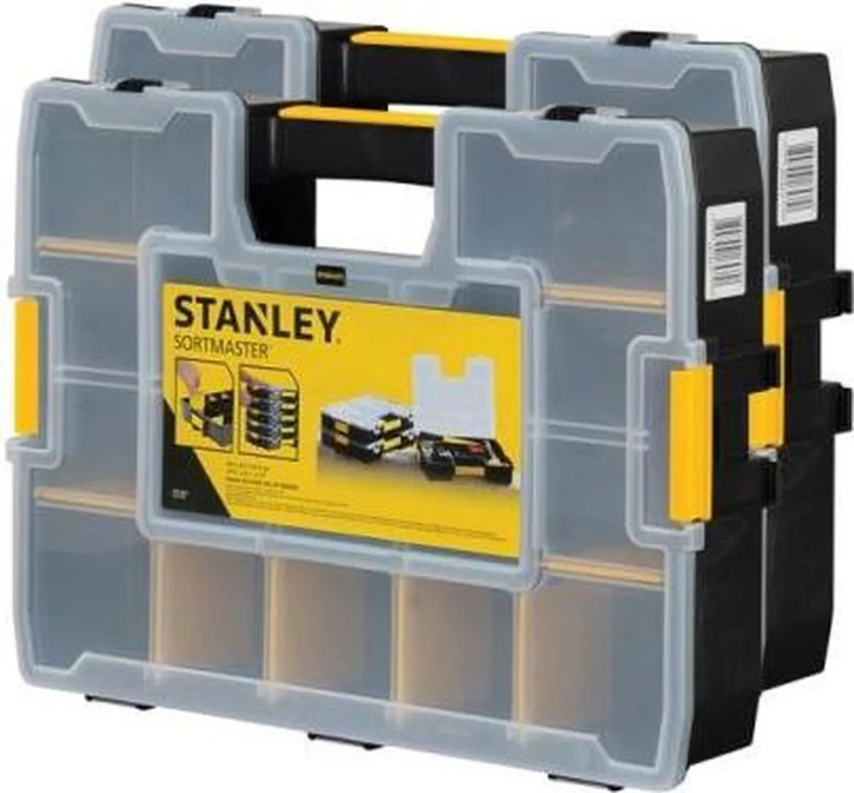 Stanley SortMaster Duopack Organizers - 2x Zwart/Geel