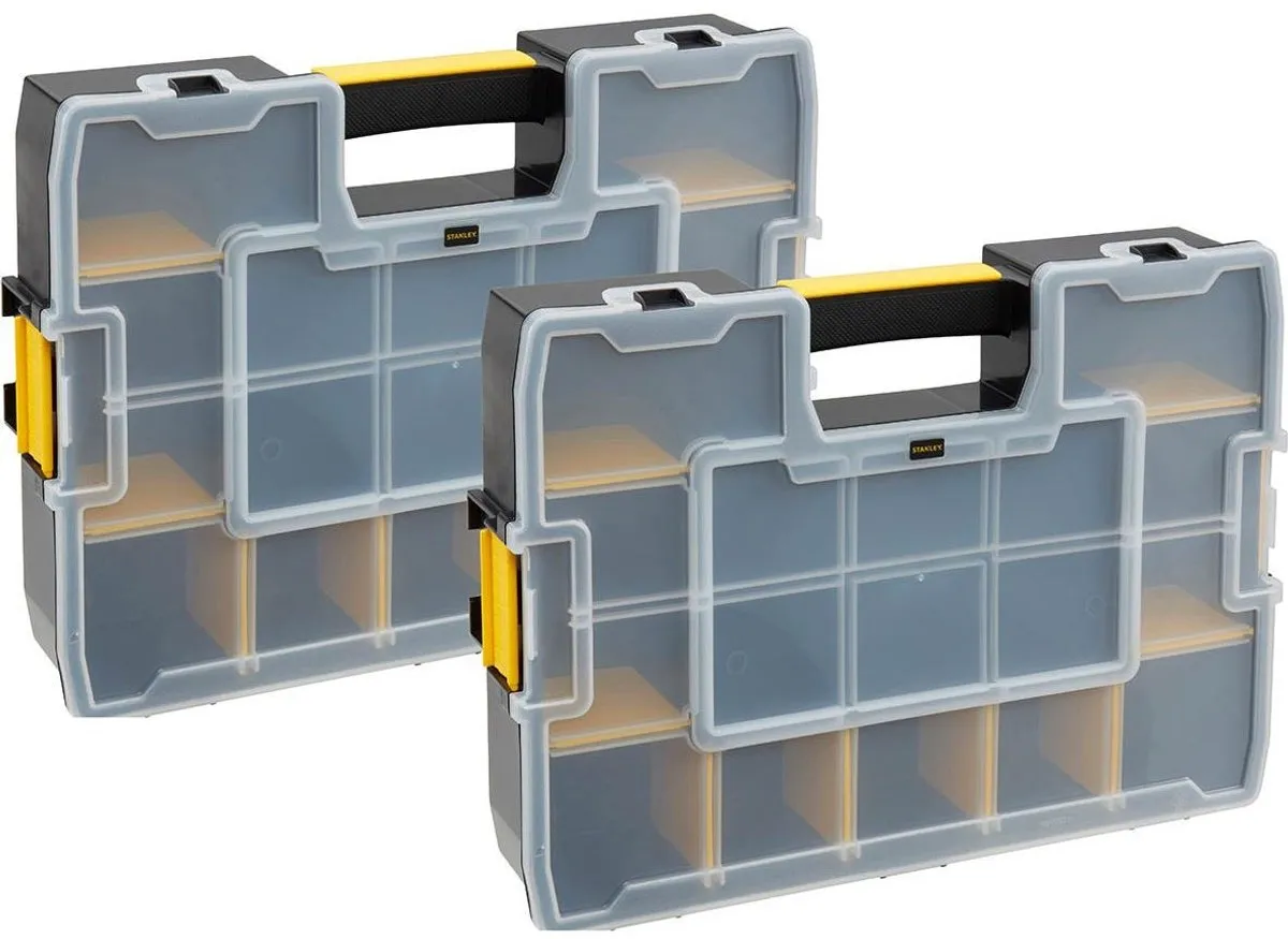 Stanley SortMaster Duopack Organizers - 2x Zwart/Geel