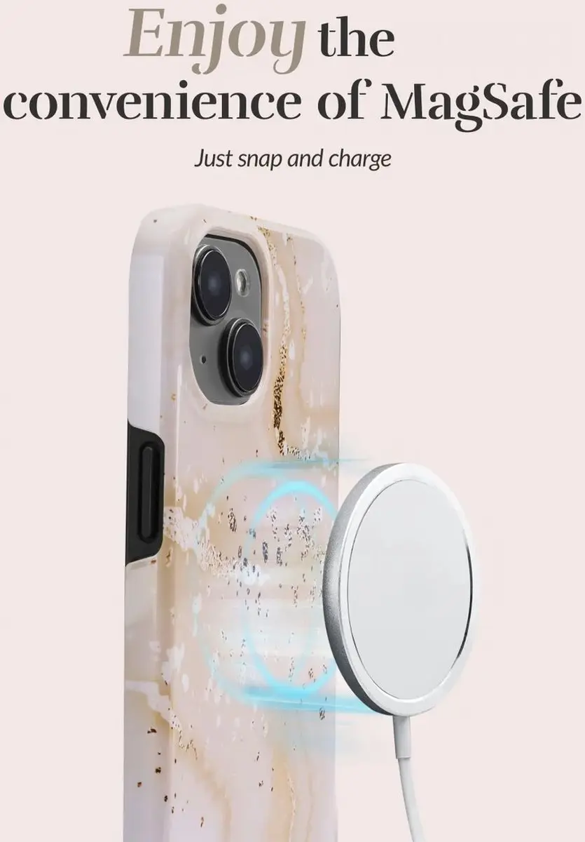 Mio by Mobilize iPhone 16 Hoesje Gold Marble - MIOGOMIPH16