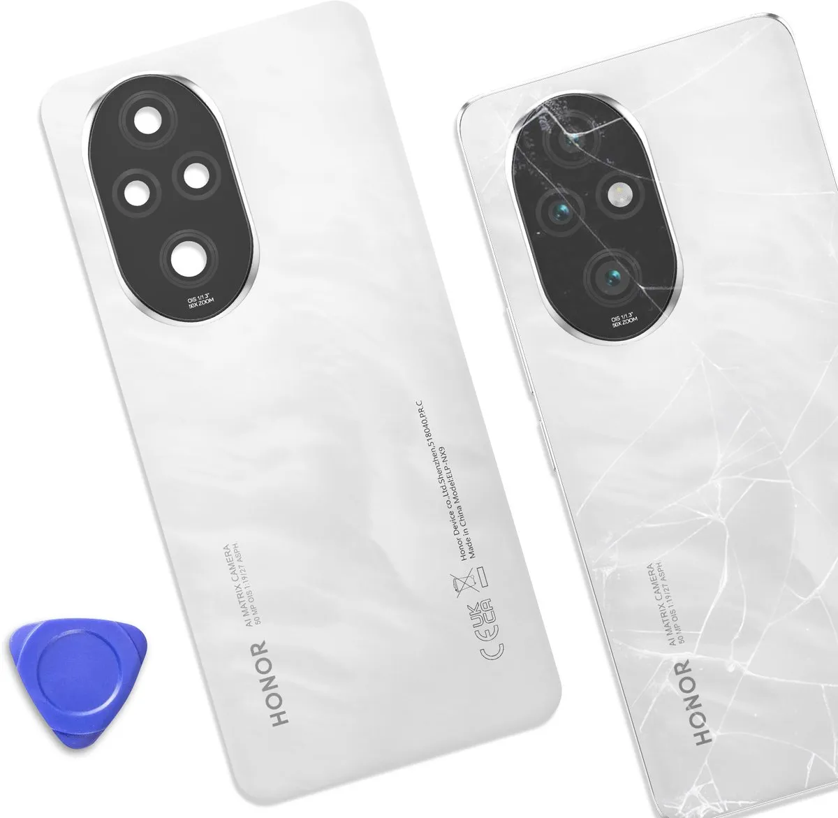 Honor 200 Pro Achterkant - Wit/Zwart