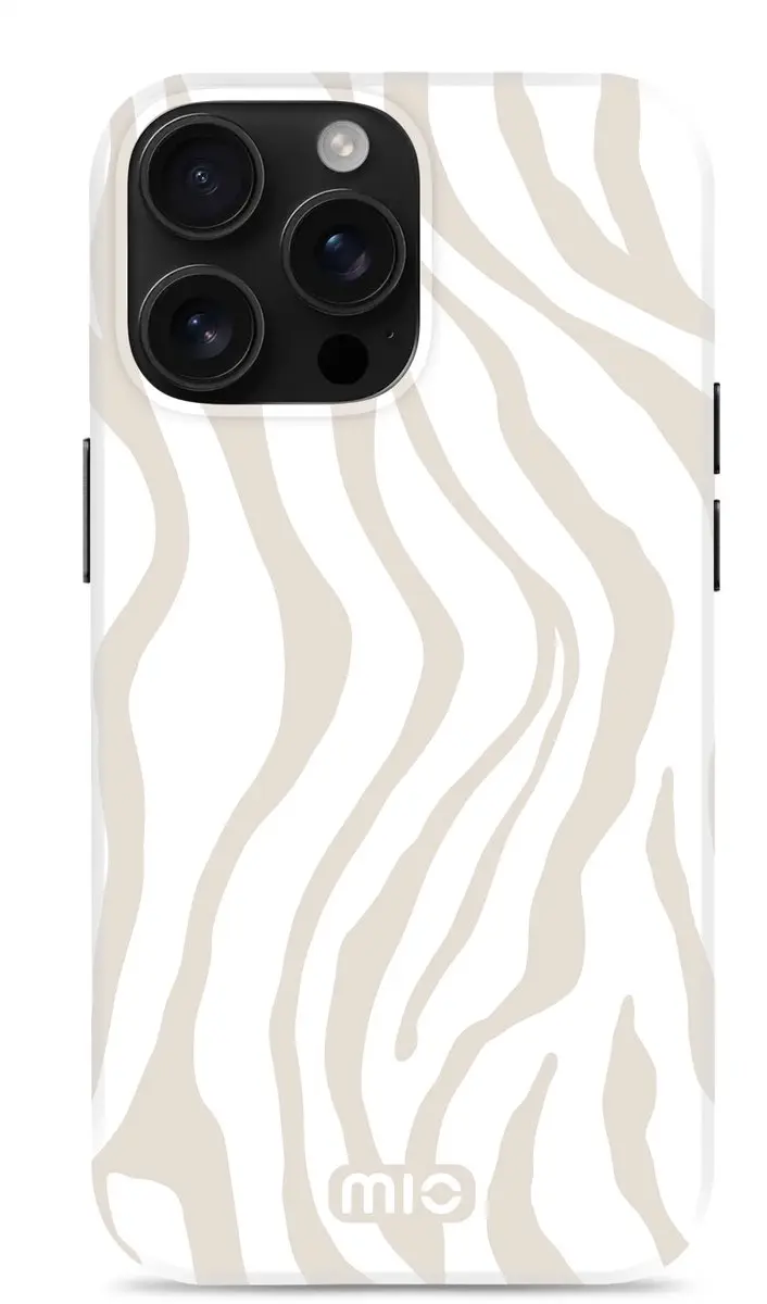 Mio by Mobilize iPhone 16 Pro Hoesje - Sandy Zebra