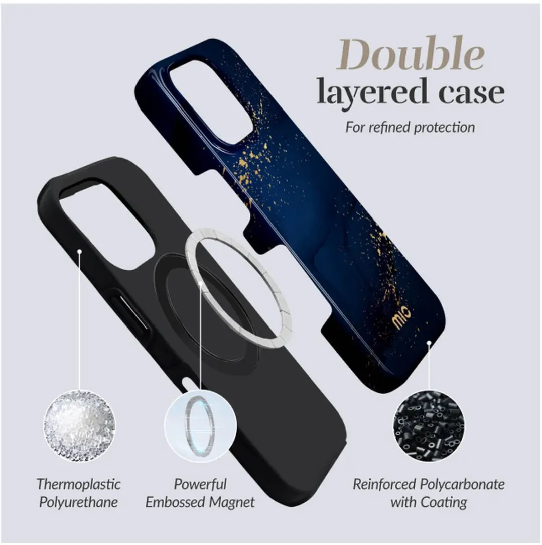 Mio iPhone 17 Hoesje Midnight Sparkle - MagSafe/Qi2