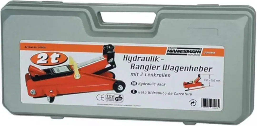 Brüder Mannesmann Hydraulische Trolley Jack 2T - Groen - afbeelding 6 van 6