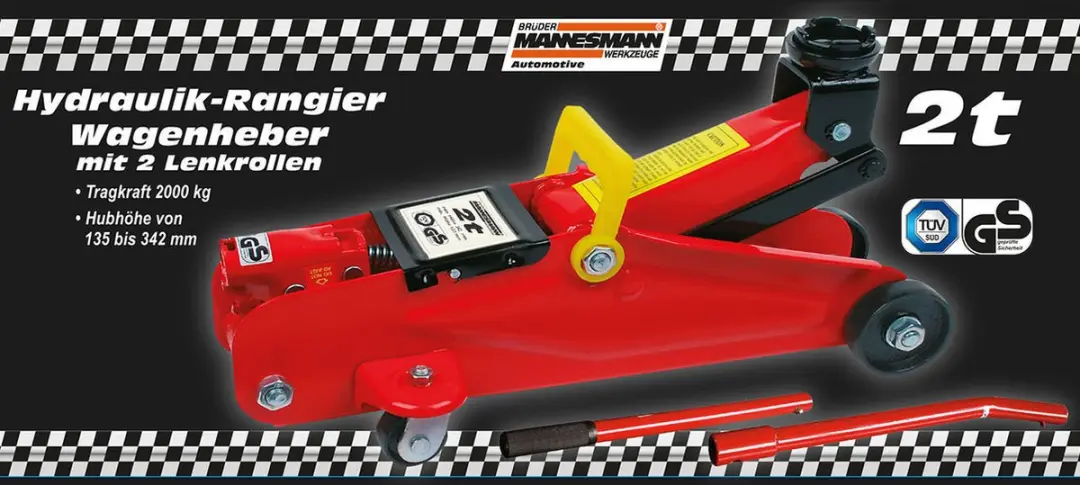 Brüder Mannesmann Hydraulische Trolley Jack 2T - Groen