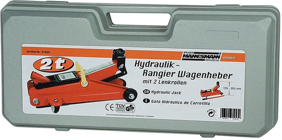 Brüder Mannesmann Hydraulische Trolley Jack 2T - Groen