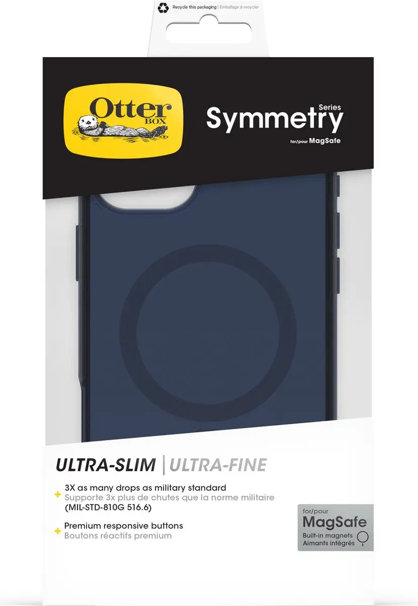 OtterBox Symmetry Clear Mag iPhone 16 Plus Hoesje - blue bear - 77-96340