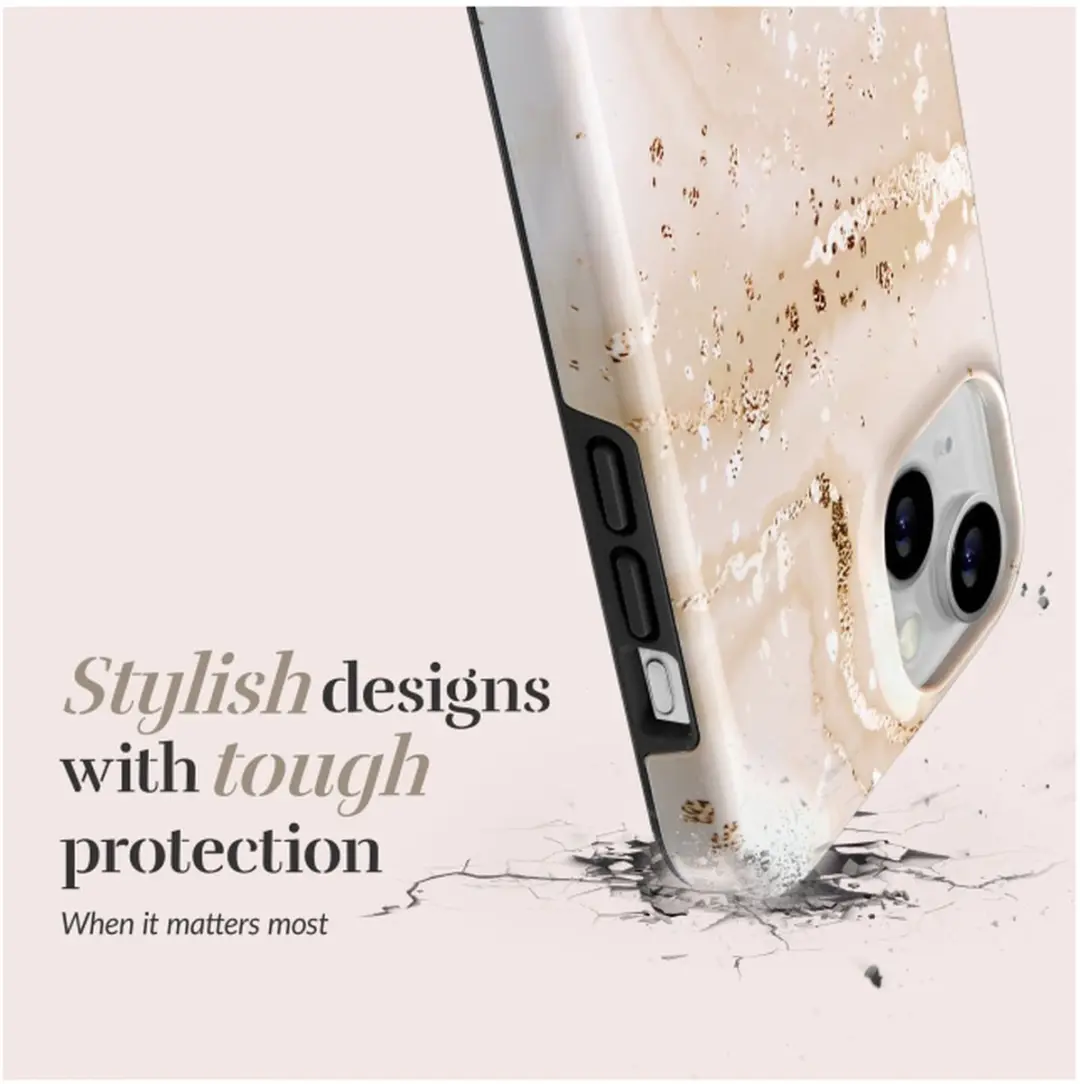 Mio iPhone 17 Pro Hoesje Gold Marble - MagSafe