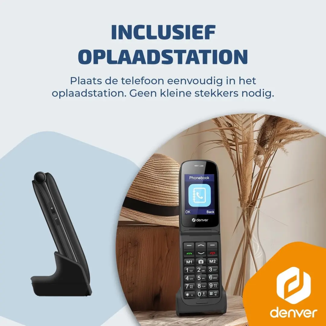 Denver Senioren Telefoon BAS24800L - Grote Toetsen - 2.4" - Zwart