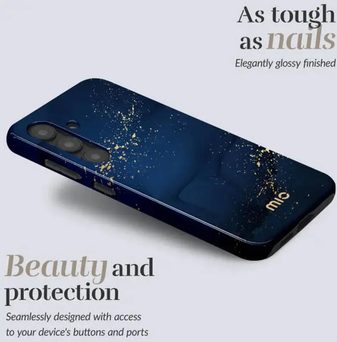 Mio Hoesje Galaxy A16 Midnight Sparkle - MagSafe - Blauw