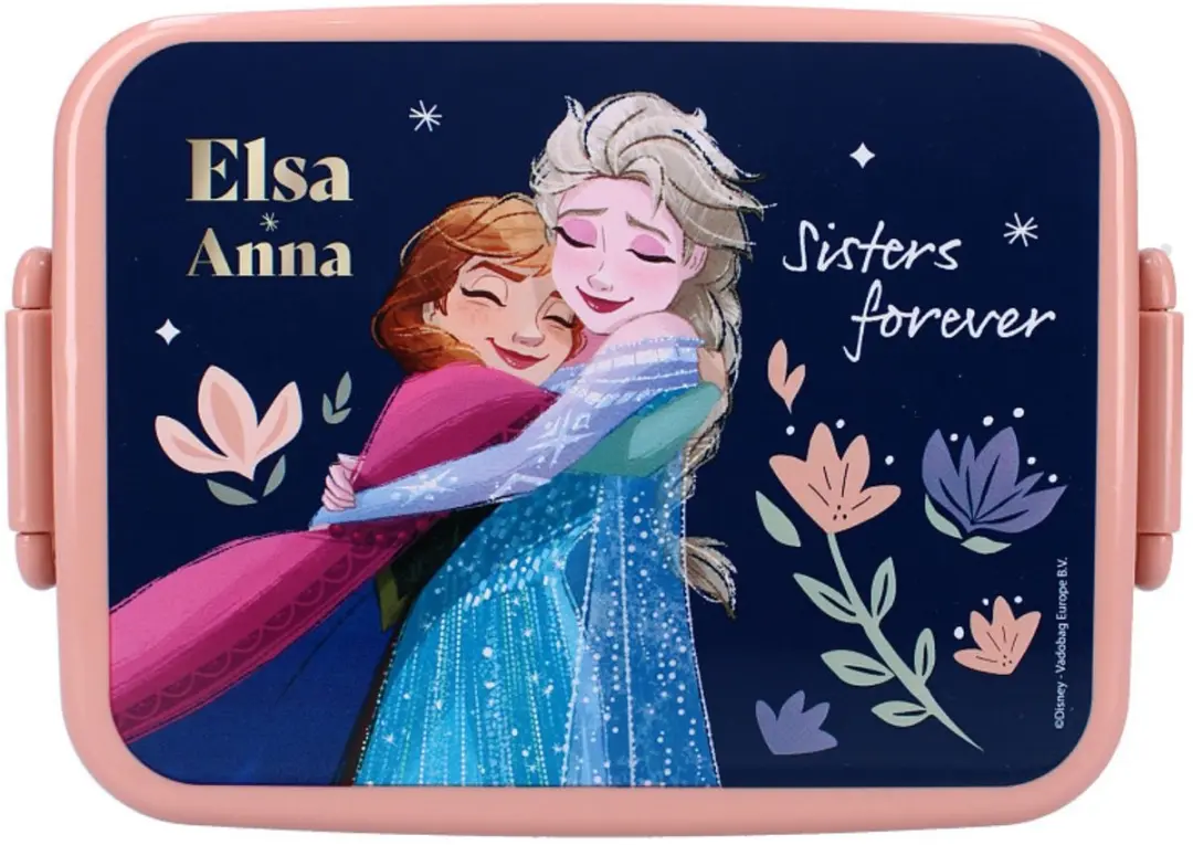 Disney Frozen Lunchset - Lunchbox & Drinkfles 0.4L - Roze/Blauw