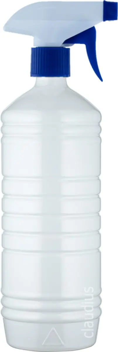 Splashbox Cosmetics Lege Plastic Fles 1L - met blauwe spraykop - 10 Stuks