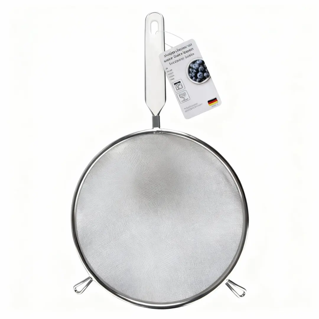 Fackelmann Basic Zeef 20cm - RVS Handvat - Grijs