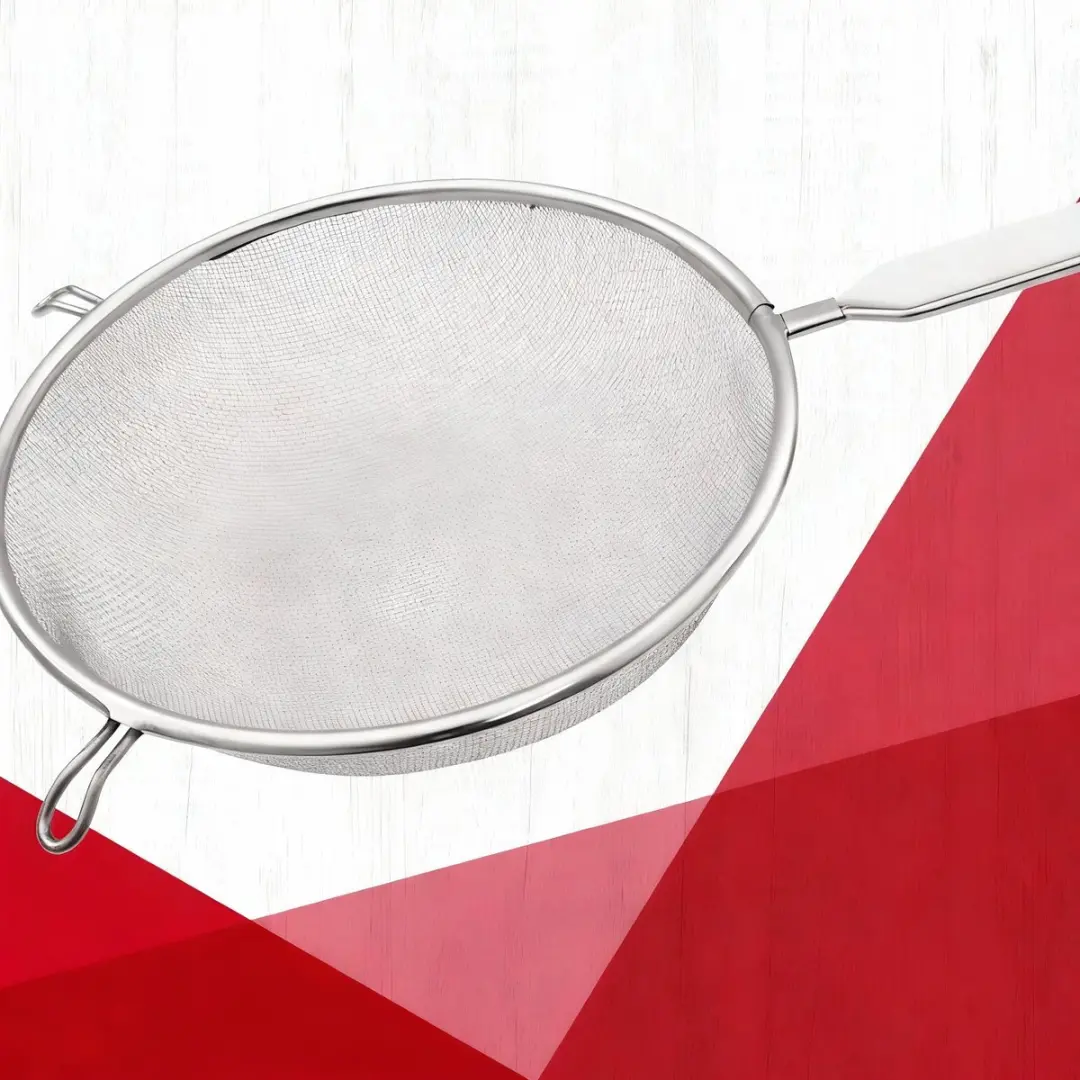Fackelmann Basic Zeef 20cm - RVS Handvat - Grijs