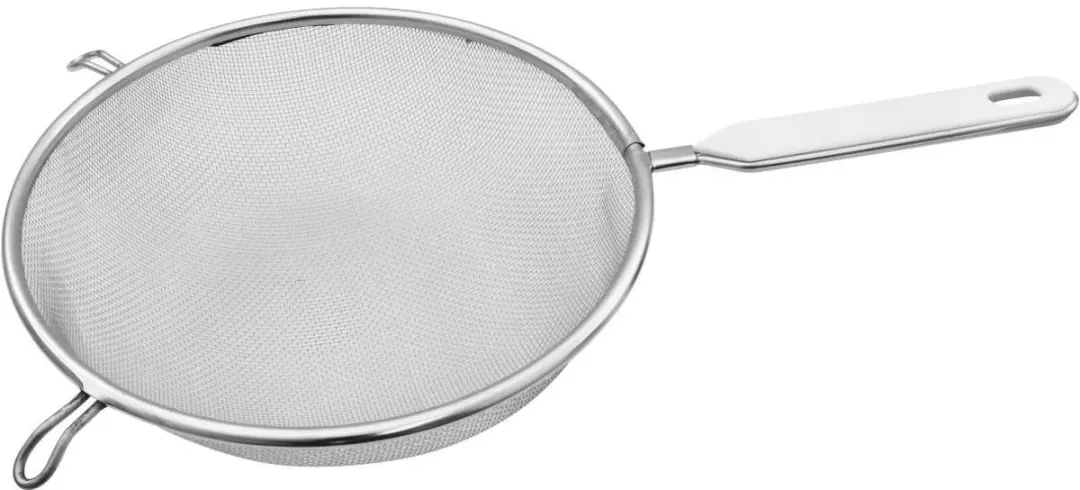 Fackelmann Basic Zeef 20cm - RVS Handvat - Grijs