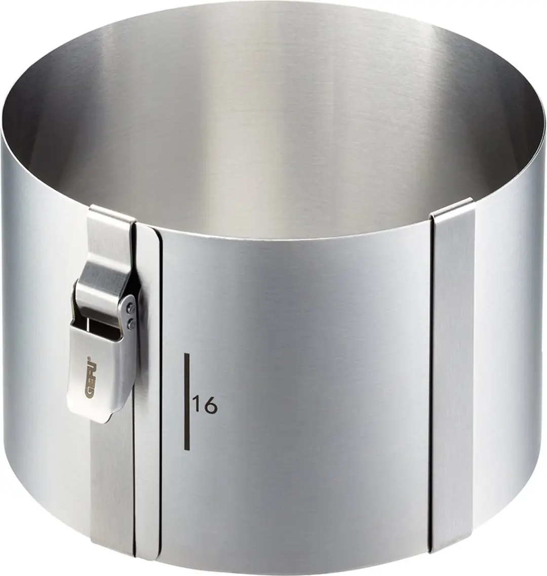 GEFU Tondo Clip Taartring Ø16-30cm - RVS - 10cm Hoog