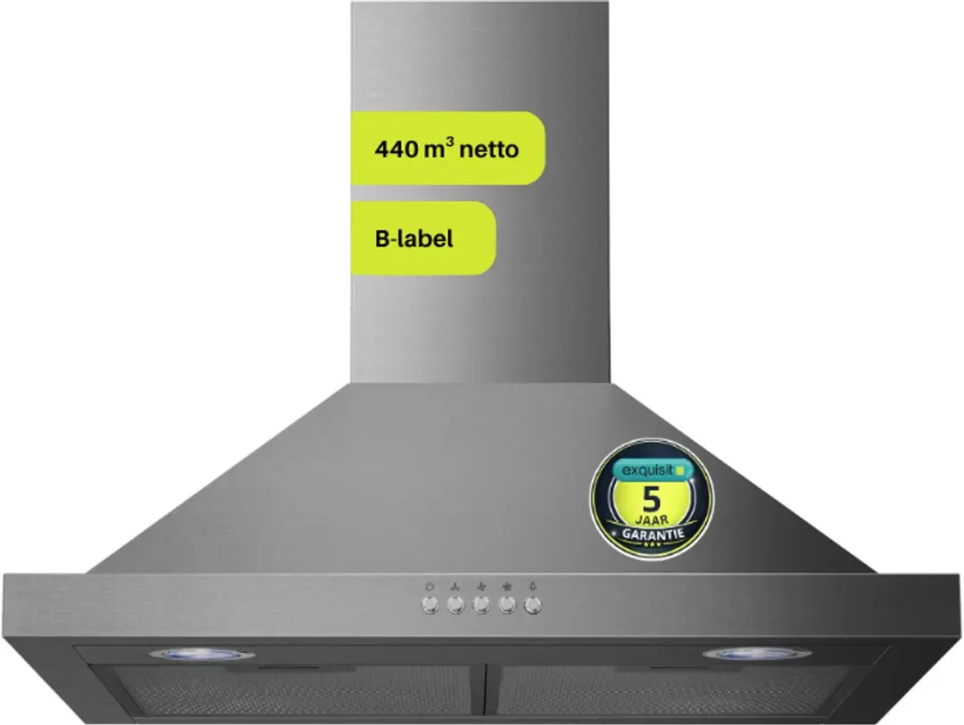 Exquisit KH62-3INOX Schouwkap
