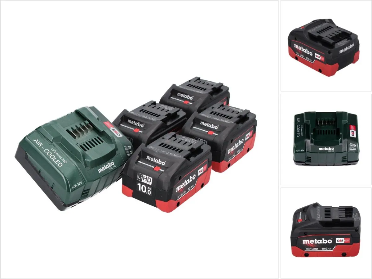 Metabo 18V Basisset 4x 10,0Ah LiHD CAS