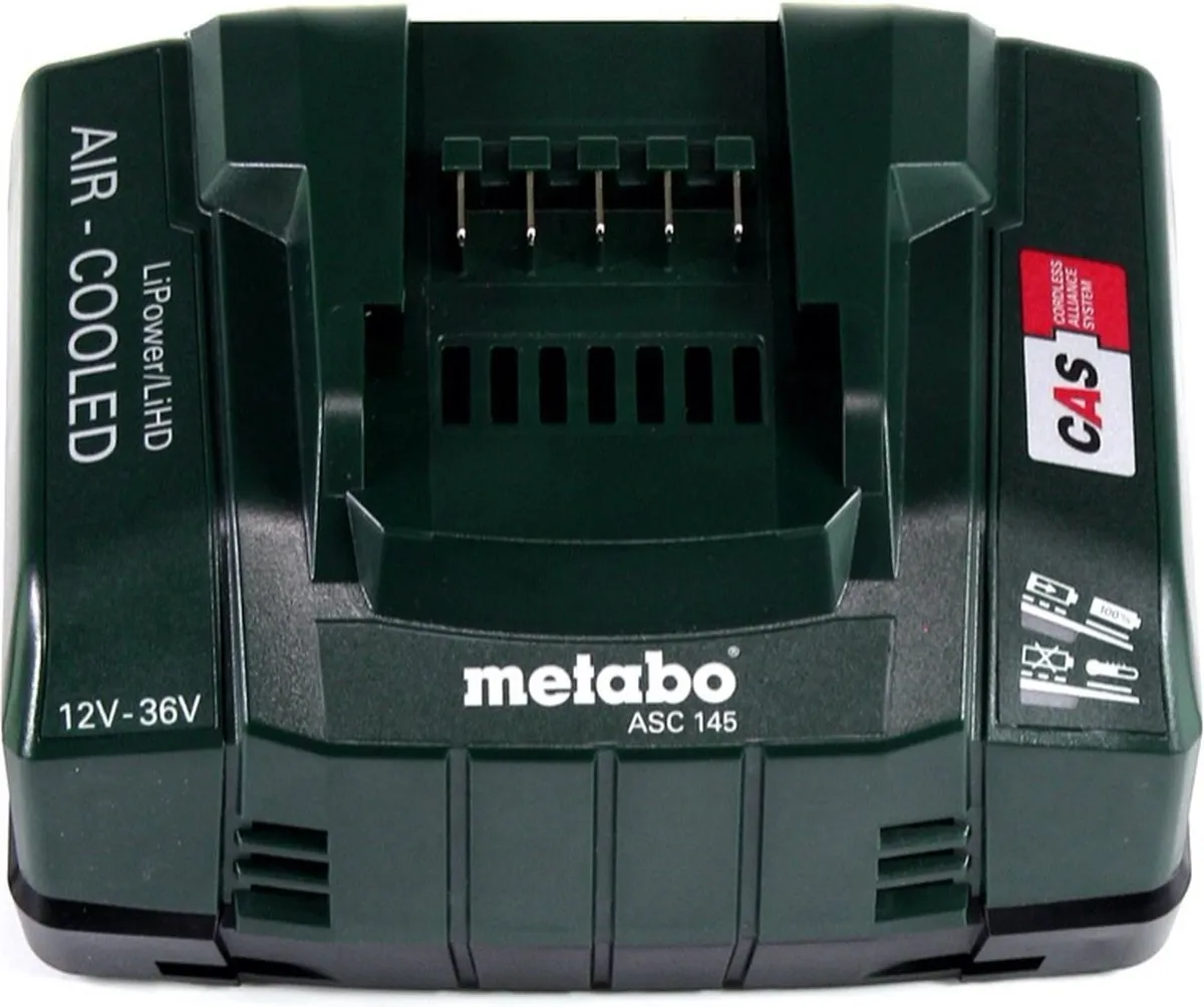 Metabo 18V Basisset 4x 10,0Ah LiHD CAS - 4 Accu's + Oplader