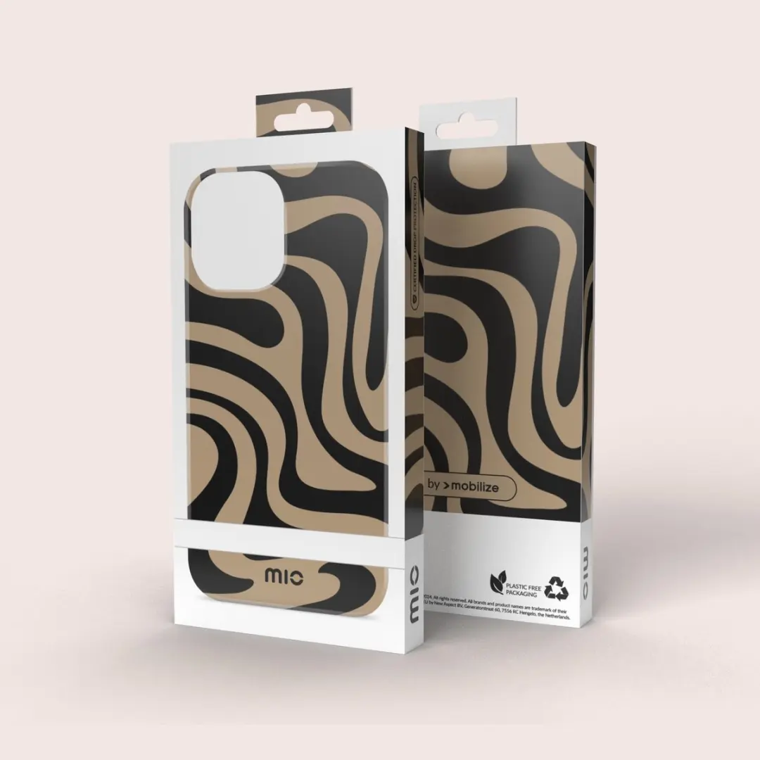 Mio MagSafe Hoesje Samsung Galaxy S24 Plus - Bruin Print - MIOBWS24P5G