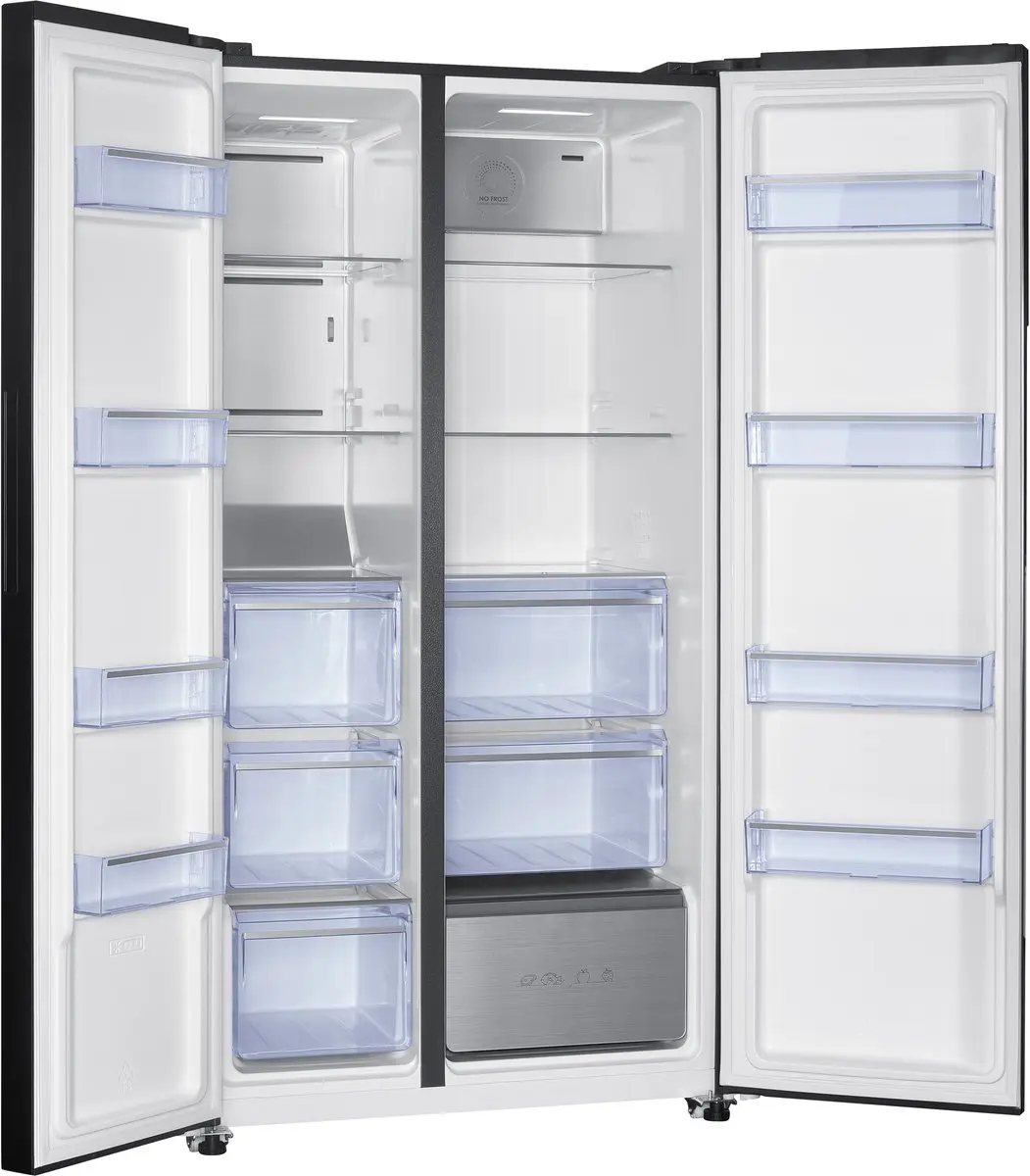 Frilec BONNSBS-680-040CB Amerikaanse Koelkast - 595L - Zwart