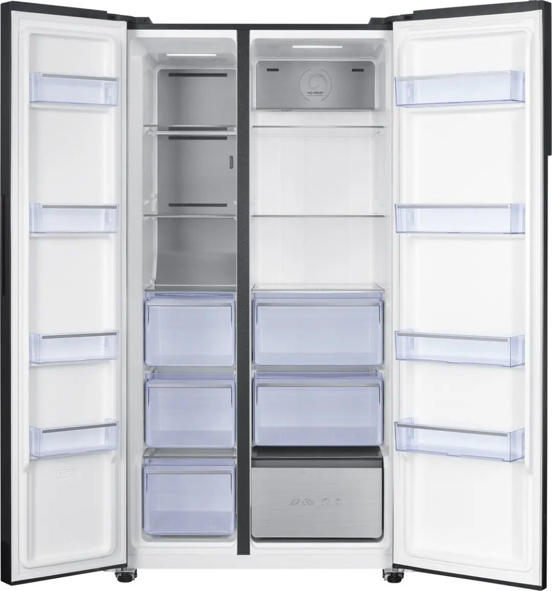 Frilec BONNSBS-680-040CB Amerikaanse Koelkast - 595L - Zwart