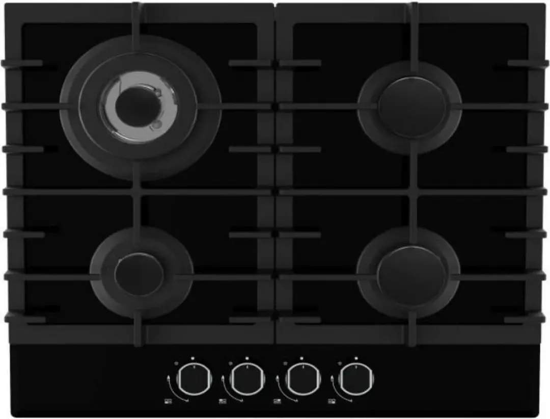 Exquisit EGK657STGB Inbouw Gaskookplaat - 4 Zones - Zwart Glas
