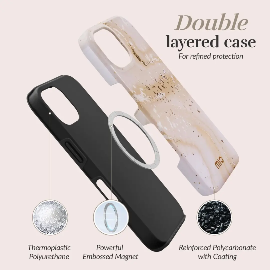 Mio by Mobilize iPhone 16 Pro Max Hoesje - Gold Marble