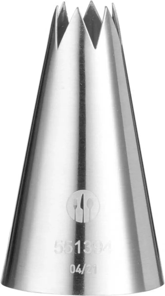 Hendi Gekartelde Spuitmondset RVS - 5 Stuks (6-14mm) - afbeelding 6 van 6