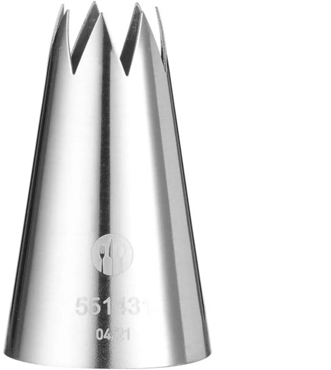 Hendi Gekartelde Spuitmondset RVS - 5 Stuks (6-14mm)