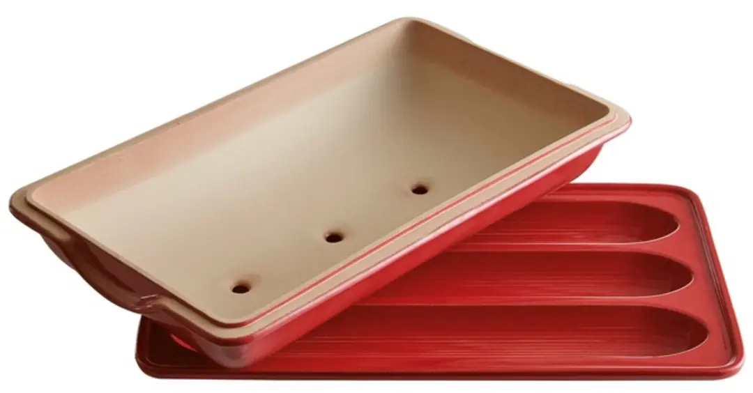Emile Henry Grand Cru Baguettesvorm 390x240mm - Rood