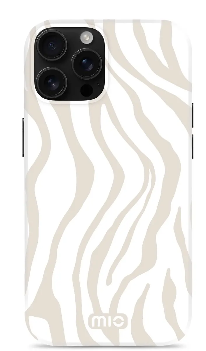Mio by Mobilize iPhone 16 Pro Max Hoesje - Sandy Zebra