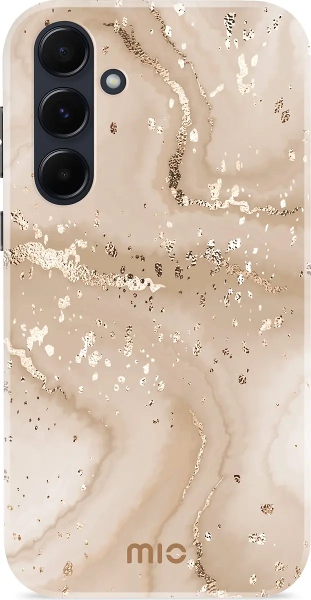 Mio Hoesje Samsung Galaxy A55 Gold Marble