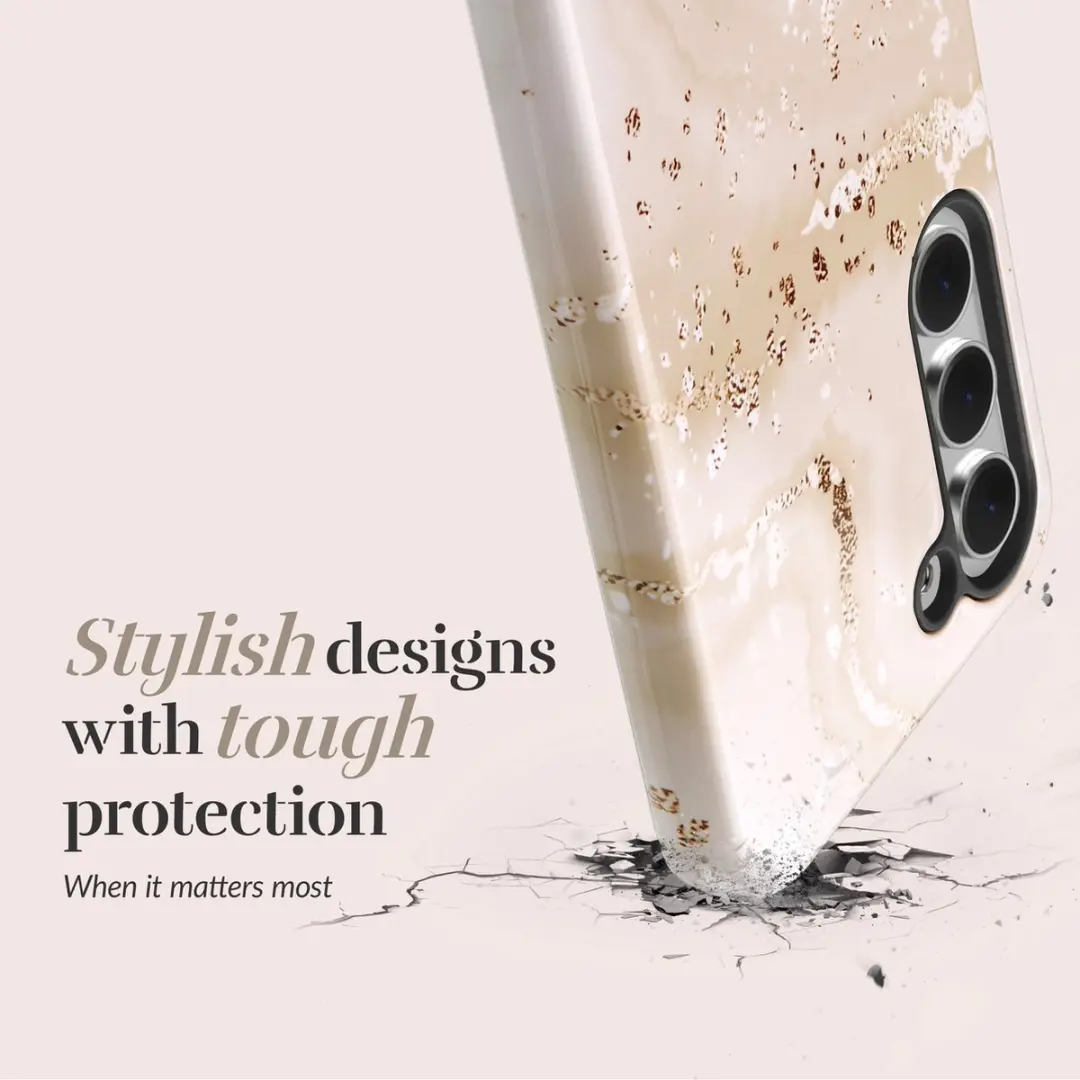Mio Hoesje Samsung Galaxy A55 Gold Marble - MagSafe