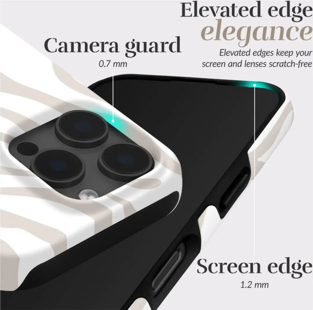Mio by Mobilize iPhone 15 Pro Hoesje - MagSafe - MIOSZIPH15PRO - Sandy Zebra